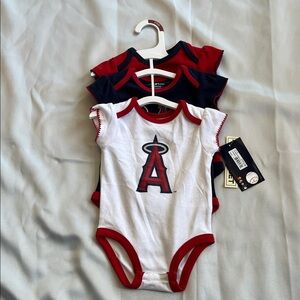Set of 3 Los Angeles Angels Onesies